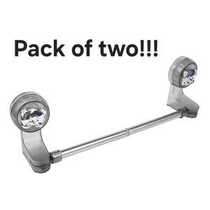 Adjustable 12 - 19" Bathroom Suction Cup Towel Rack With Adjustable Angles